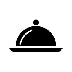 food cover icon white on background
