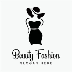 fashion woman silhouette vector , fashion logo ideas