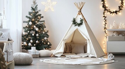 Cozy children's room showcasing natural colors.