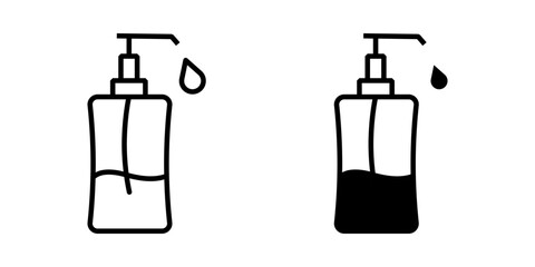 shampoo icon white on background