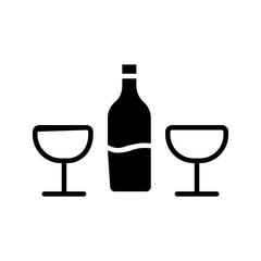 wine con white on background