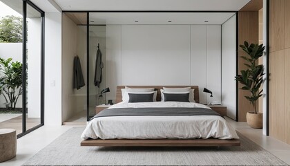 Modern Minimalist Bedroom Design: Serene and Spacious Interior