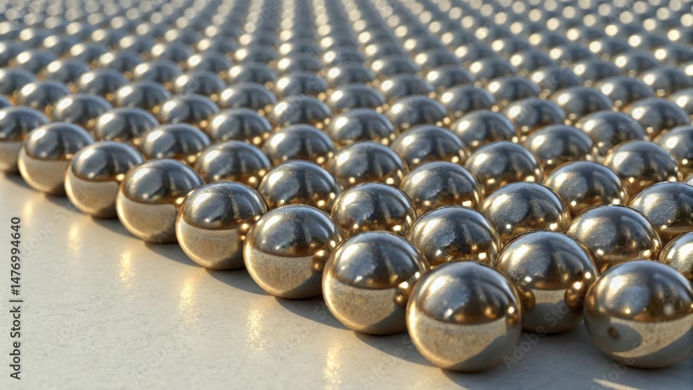Poster metallic spheres array