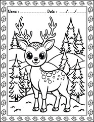 Santa Claus Christmas Coloring Pages.  High resolution (300 DPI), ready to print on standard 8.5x11 inch paper With No Bleed, Black and White Vector illustration AI, EPS, PNG, JPEG.