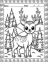 Santa Claus Christmas Coloring Pages.  High resolution (300 DPI), ready to print on standard 8.5x11 inch paper With No Bleed, Black and White Vector illustration AI, EPS, PNG, JPEG.