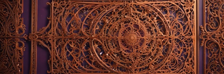 Obraz premium Intricate laser-cut cards, vibrant hues, ornate designs , abstract, invitation