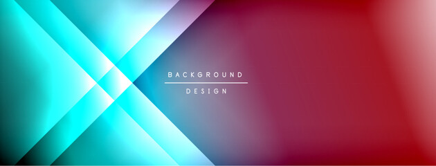 Abstract gradient background. Blue transitions to purple, then red. Geometric shapes overlap creating dynamic visual effect. Text reads background design.