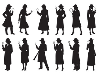 FEMALE DETECTIVES SILHOUETTE