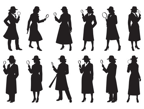FEMALE DETECTIVES SILHOUETTE