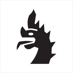 Blue seven headed Naga art vector for card illustration decoration
