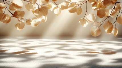 Serene Autumnal Still Life, Dried Leaves and Soft Light