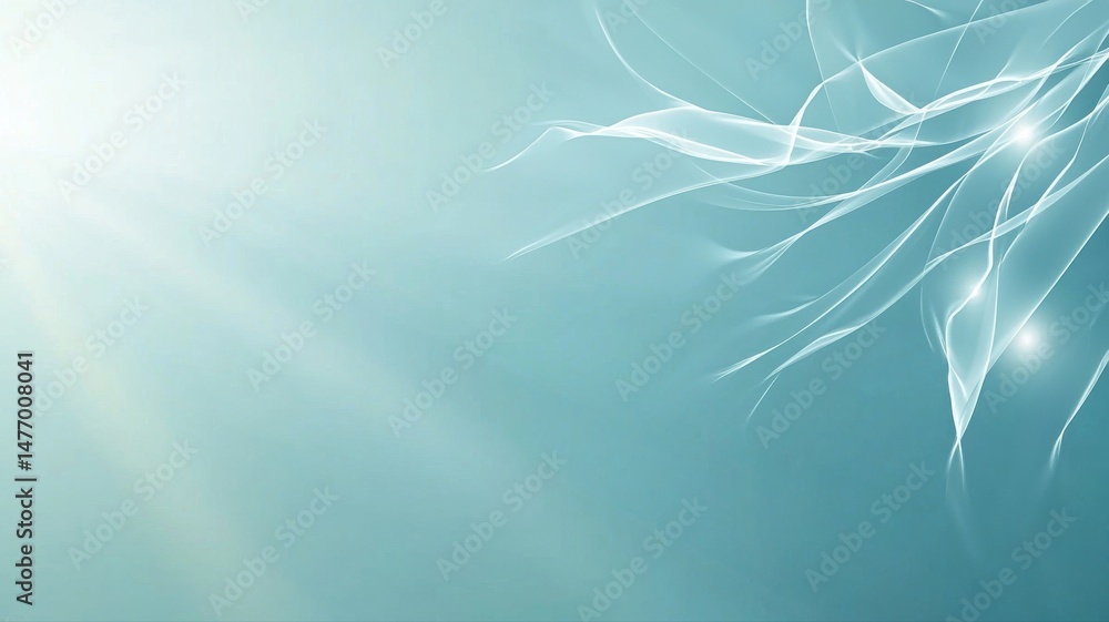 Poster abstract flowing luminous lines on gradient blue background abstract background gradient blue lines