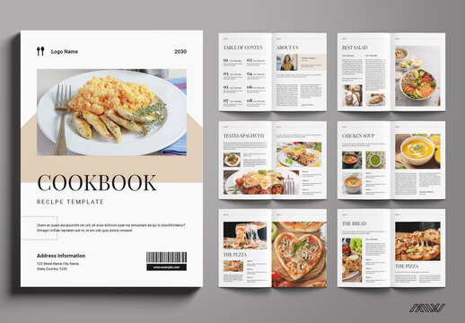 Cook book Recipe Layout Template