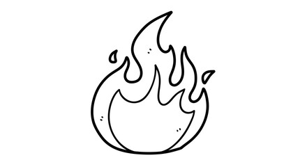 Cartoon Fire Flame Illustration