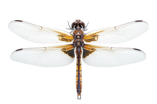 Detailed Close-up of a Dragonfly . Transparent background PNG