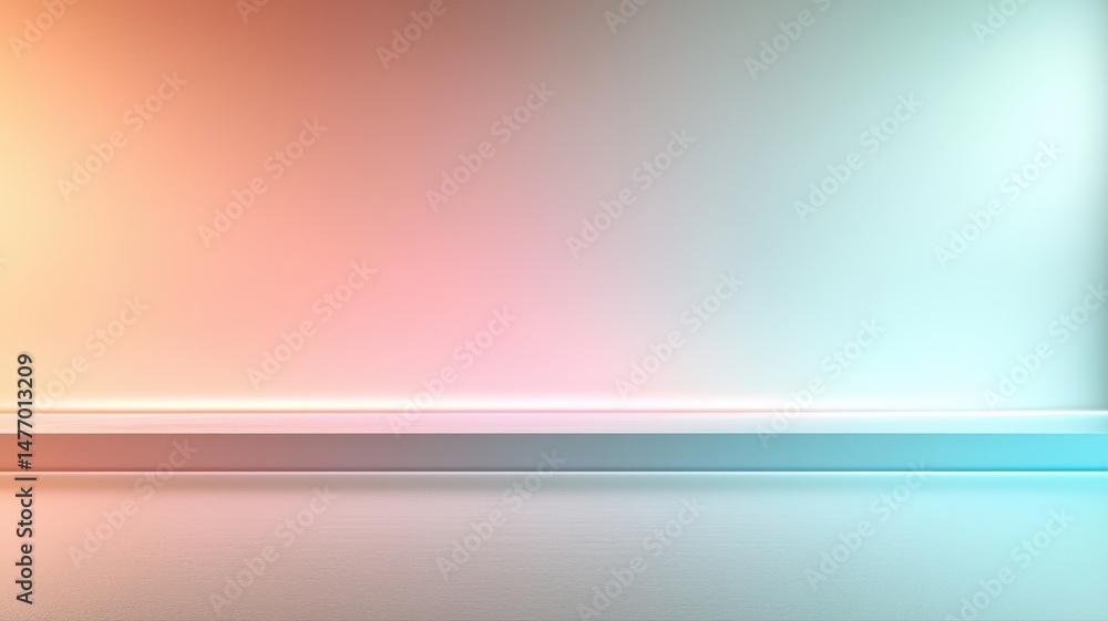 Poster vibrant gradient studio background with shelf gradient background studio shelf vibrant abstract pink