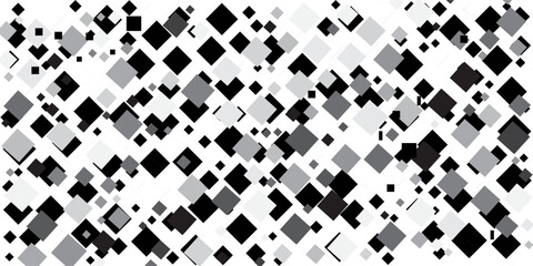 Pixel Dithering Square Tiles Seamless Pattern. Vintage 8-bit Game Background. Vector Illustration. Pixel Halftone Effect Random Tiles Generative Art.