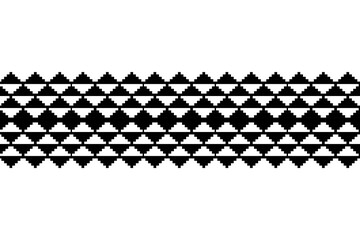 Cross stitch pattern concept showcasing traditional ethnic geometric pattern, Design for textile, background,carpet,wallpaper,clothing,wrapping,Batik,fabric,Vector illustration	
