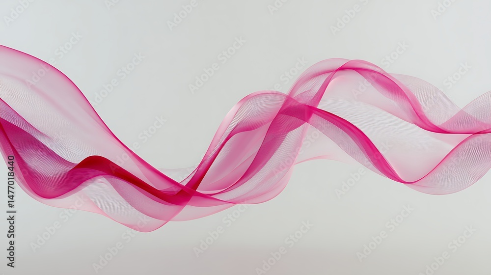 Poster elegant pink abstract wave design on white background for creative projects