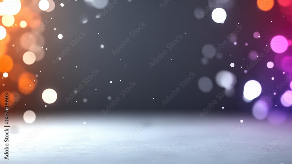 Poster colorful bokeh stage background with shimmering lights background bokeh colorful stage abstract blur