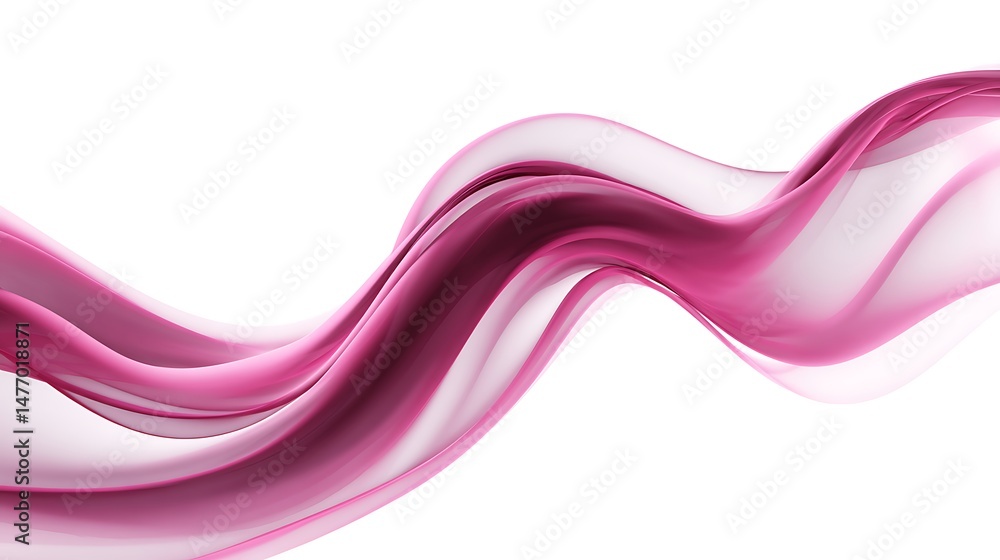 Poster elegant pink abstract wave design on white background for creative projects