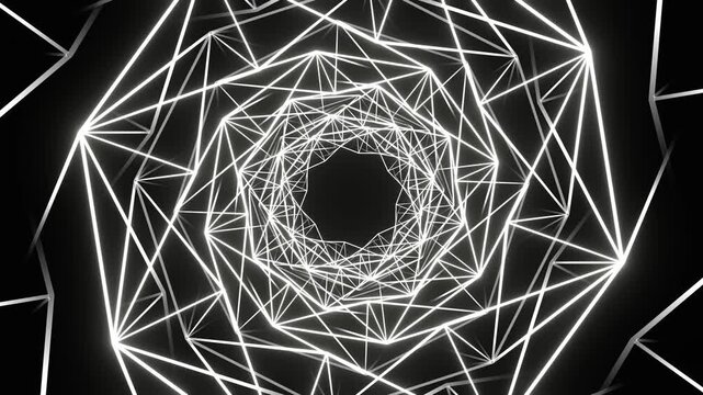 White Neon Grided Lines Background VJ Loopin in 4K