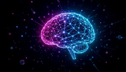 AI Brain Abstract Background. Ai brain 