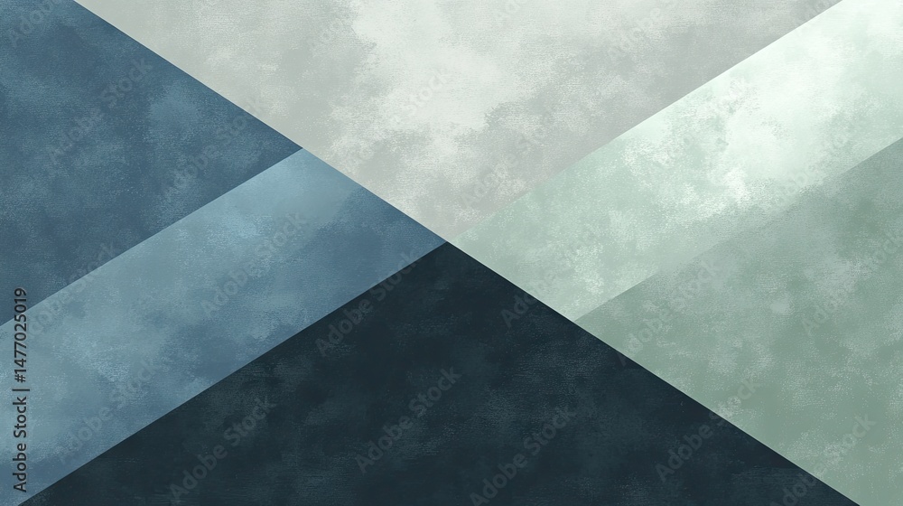 Poster abstract geometric design with muted color tones.