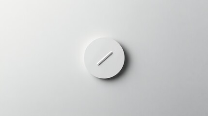 Fototapeta premium A minimalist badge featuring clean, sans-serif typography rests on a stark white background.