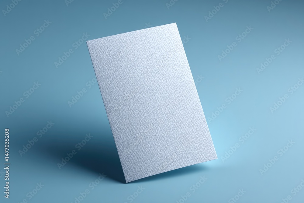 Aufkleber blank leaflet or flyer mockup on flat surface minimalistic design with ample copy space for your tex