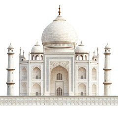 Isolated white taj mahal