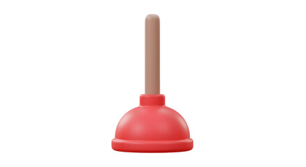 3 d rendered plunger on black background