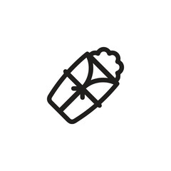 Fajita icon vector. Linear style sign for mobile concept and web design. Fajita symbol illustration. Pixel vector graphics - Vector.