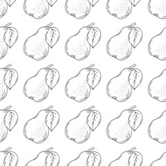 Pattern for textile or kitchen in hand draw style. Monochrome pattern