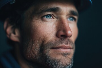 Obraz premium close-up portrait of person in coal industry