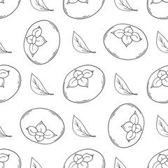 Pattern for textile or kitchen in hand draw style. Monochrome pattern