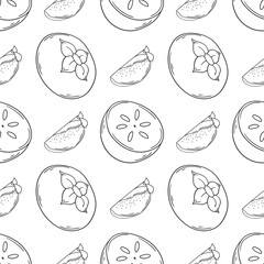 Pattern for textile or kitchen in hand draw style. Monochrome pattern