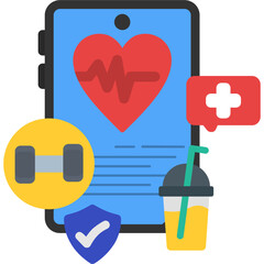 Mobile Fitness App Icon � Health Tracker, Smart Workout Application