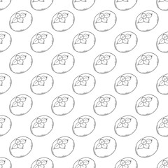 Pattern for textile or kitchen in hand draw style. Monochrome pattern