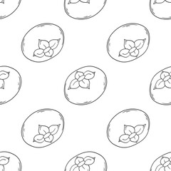 Pattern for textile or kitchen in hand draw style. Monochrome pattern