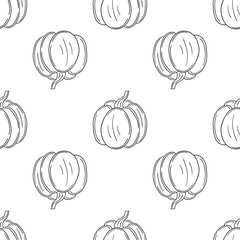 Pattern for textile or kitchen in hand draw style. Monochrome pattern
