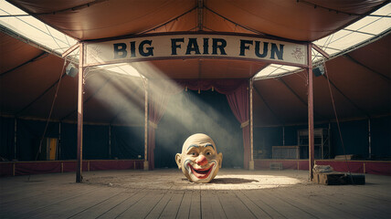 Silent empty circus tent Big fair fun © Kasper