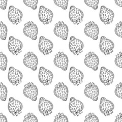 Pattern for textile or kitchen in hand draw style. Monochrome pattern