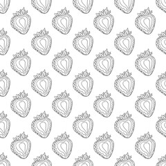 Pattern for textile or kitchen in hand draw style. Monochrome pattern