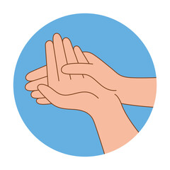 Wash your hand flat style icon