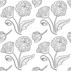 Pattern for textile or kitchen in hand draw style. Monochrome pattern
