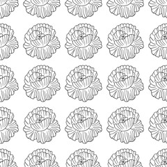 Pattern for textile or kitchen in hand draw style. Monochrome pattern