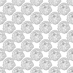 Pattern for textile or kitchen in hand draw style. Monochrome pattern