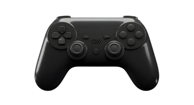 Black video game controller
