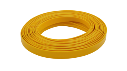 Coil of Bright Yellow Plastic Binding Tape or Trim